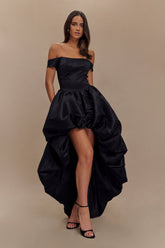 Amelia Bubble Maxi Dress - Black