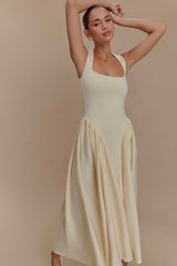 Sharon Scuba Jersey Midi Dress - Ivory