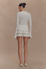Amy Pointelle Knit Frill Bloomers - Ivory