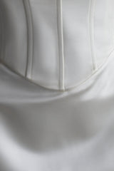 Isabel Satin Corset Mini Dress - White