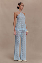 Glinda Crochet Pants - Light Blue