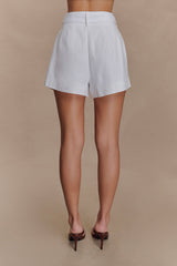 Scout Linen Belted Shorts - White
