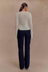 Remington V Front Straight Leg Jeans - Indigo Blue