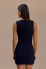 Frida Crepe Mini Dress - Dark Navy