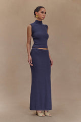 Moira Boucle Maxi Skirt - Steel