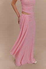 Arna Mesh Maxi Skirt - Candy Pink