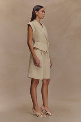 Andina Linen Shorts - Natural Beige