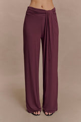 Ramona Modal Straight Leg Pant - Mahogany