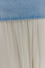 Tully Chiffon Denim Maxi Skirt - 80'S Blue