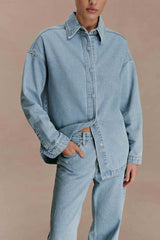 Lioda Oversized Denim Shirt - 80'S Blue